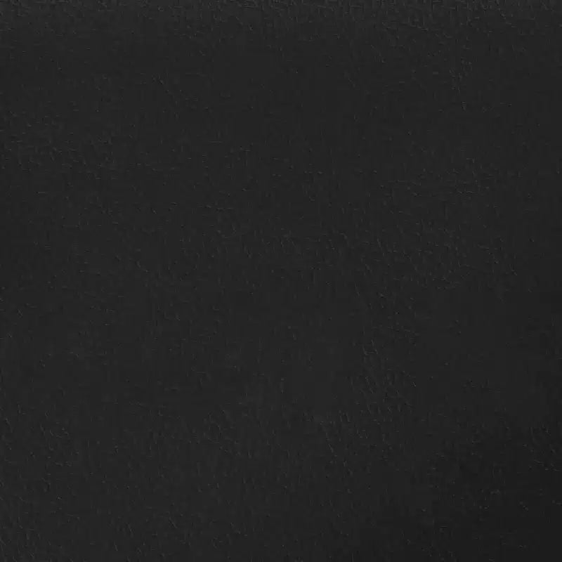 Fauteuil simple avec repose-pieds en similicuir noir