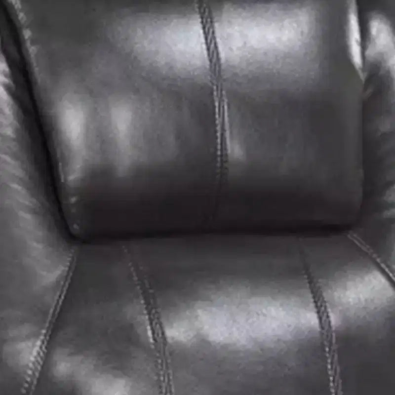 Fauteuil inclinable électrique de 37 pouces avec porte-gobelets, en similicuir gris