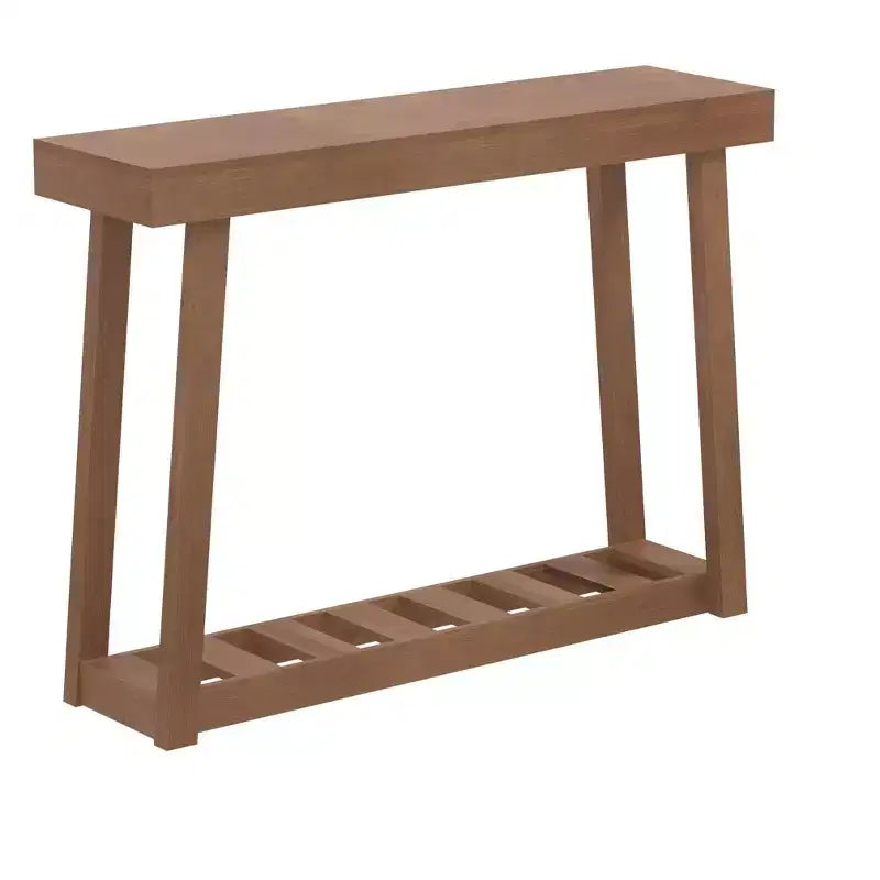 Console en bois avec étagère inférieure 43 L x 12 P x 32 H