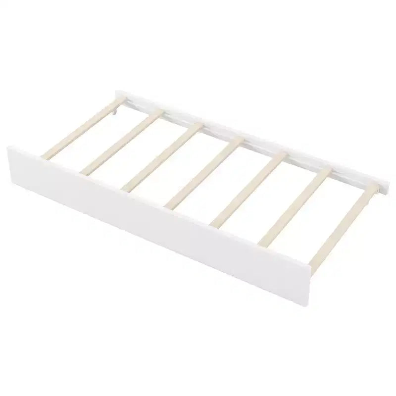 Lit de repos et cadre de lit double en bois avec étagères de rangement, dossier rembourré et lit gigogne